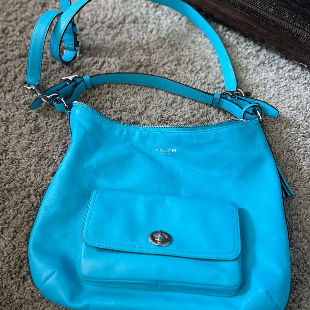 Coach Blue Crossbody Bag with Adjustable Strap